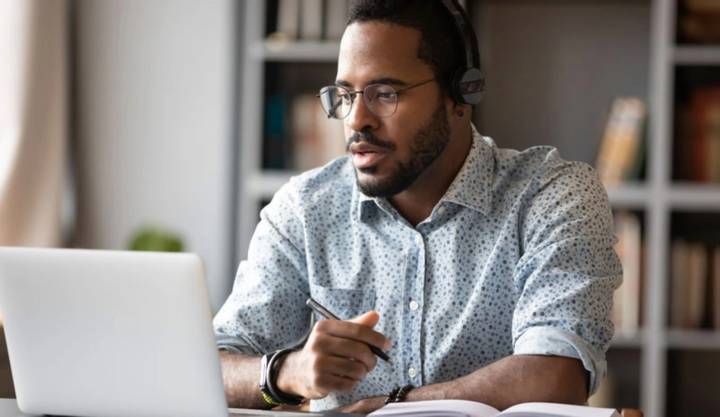 Corporate remote work training session
