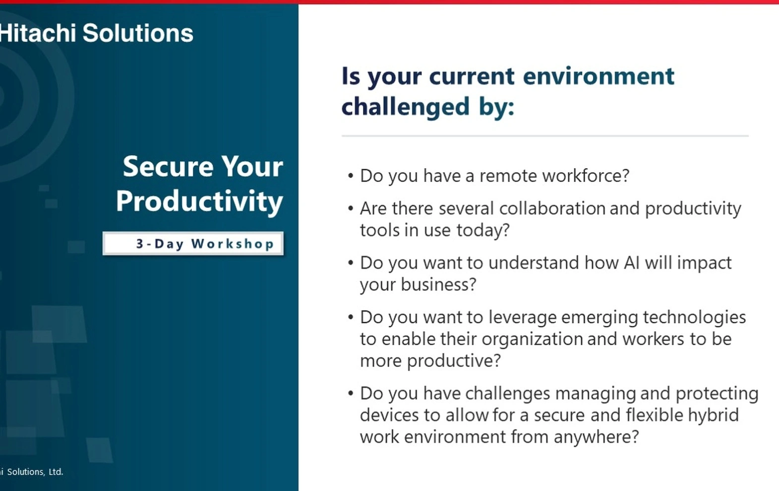 Remote productivity workshop